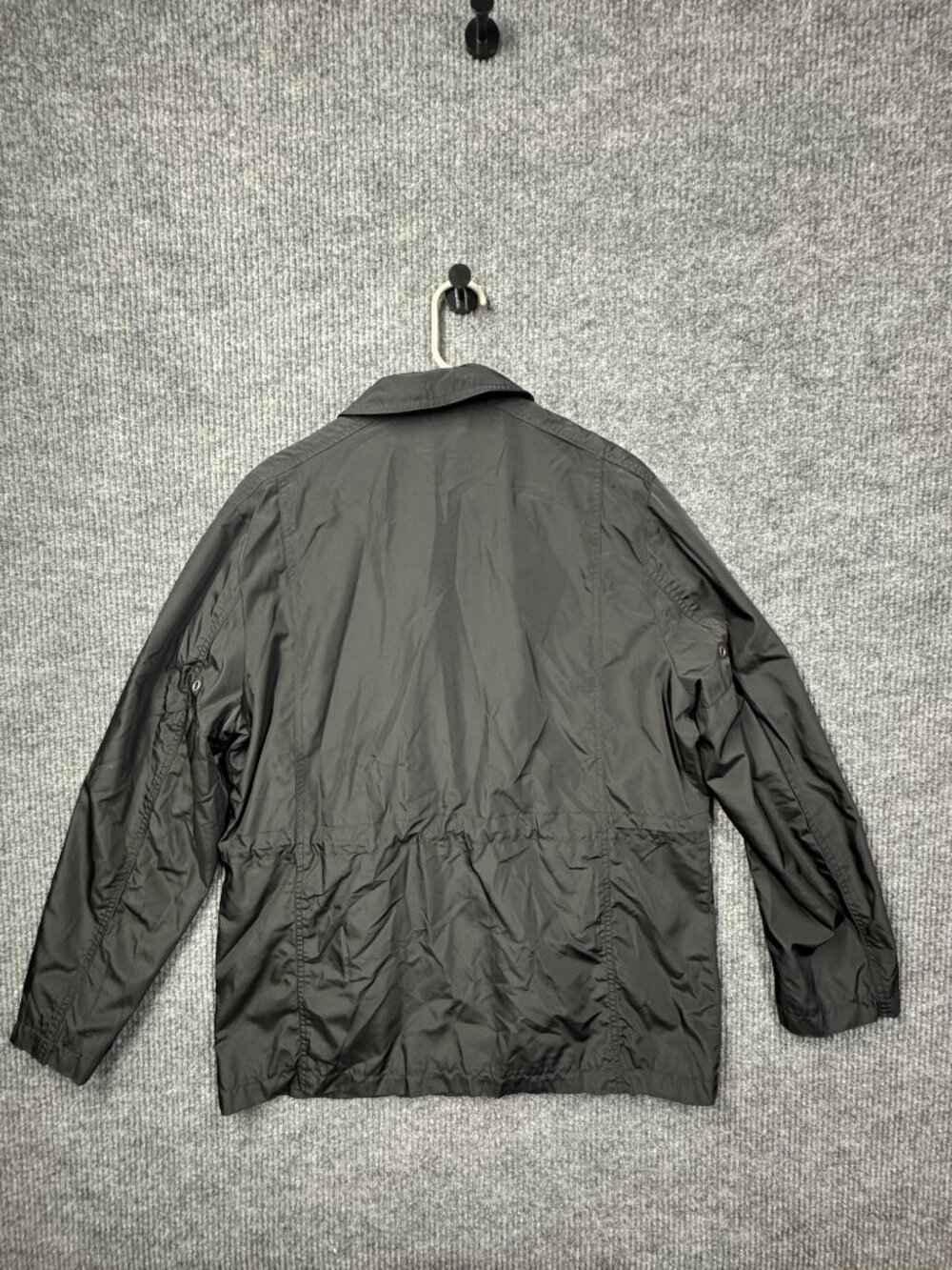 Perry Ellis Men's Size Large Black Lightweight Lined Rain Coat Jacket - Picture 15 of 16